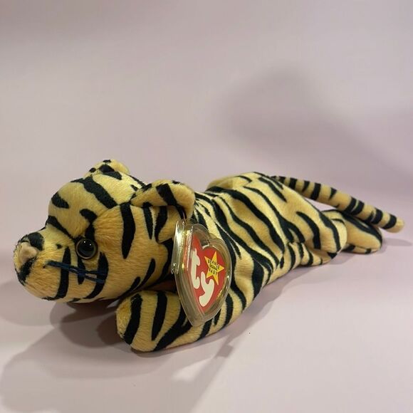 Vintage 1995 Stripes the Tiger PE Pellets Excellent Condition w Tush & Heart… - Picture 1 of 10